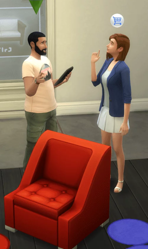 Réassort sims 4 au travail