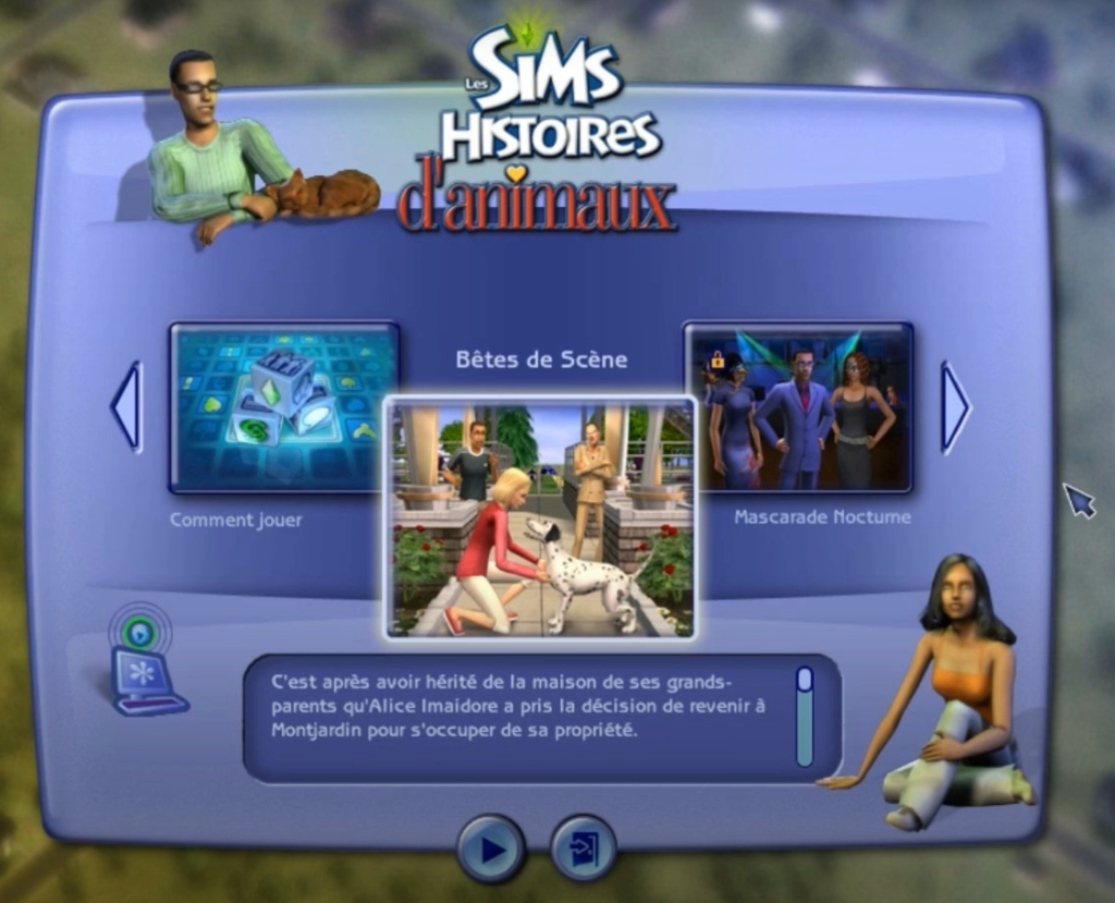 Sims Histoires d'animaux Bêtes de scène