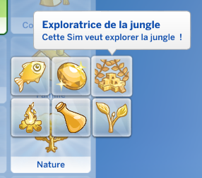 Aspiration explorateur de la jungle sims 4 dans la jungle