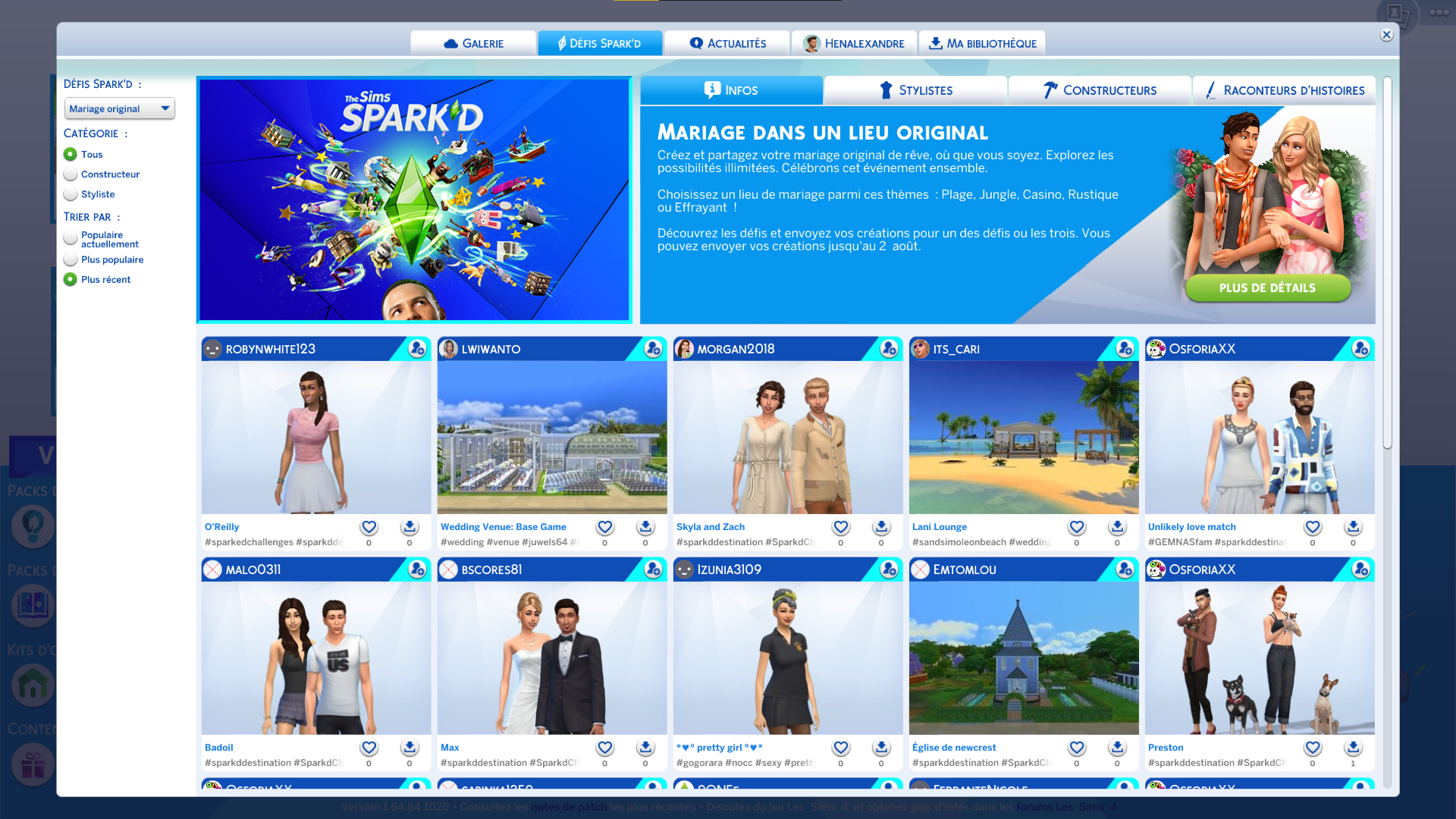 Le premier défi Les Sims Spark'd est en ligne