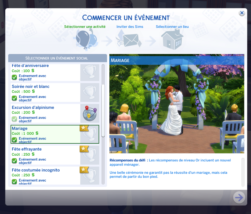 Cómo planear la boda perfecta en Los Sims 4