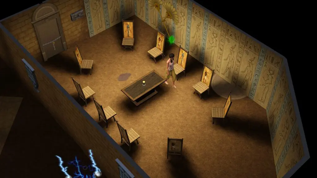 Salle égyptienne des Sims.