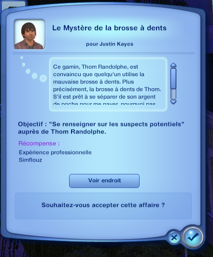 La profession enquêteur des Sims 3 Ambitions