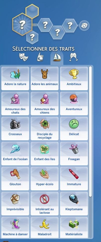 La liste complète des traits de caractère des Sims 4
