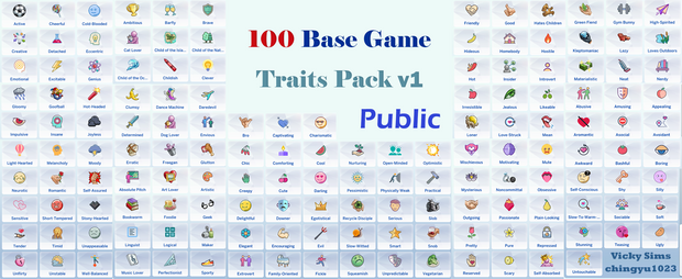 Pack 100 traits pour le jeu de base