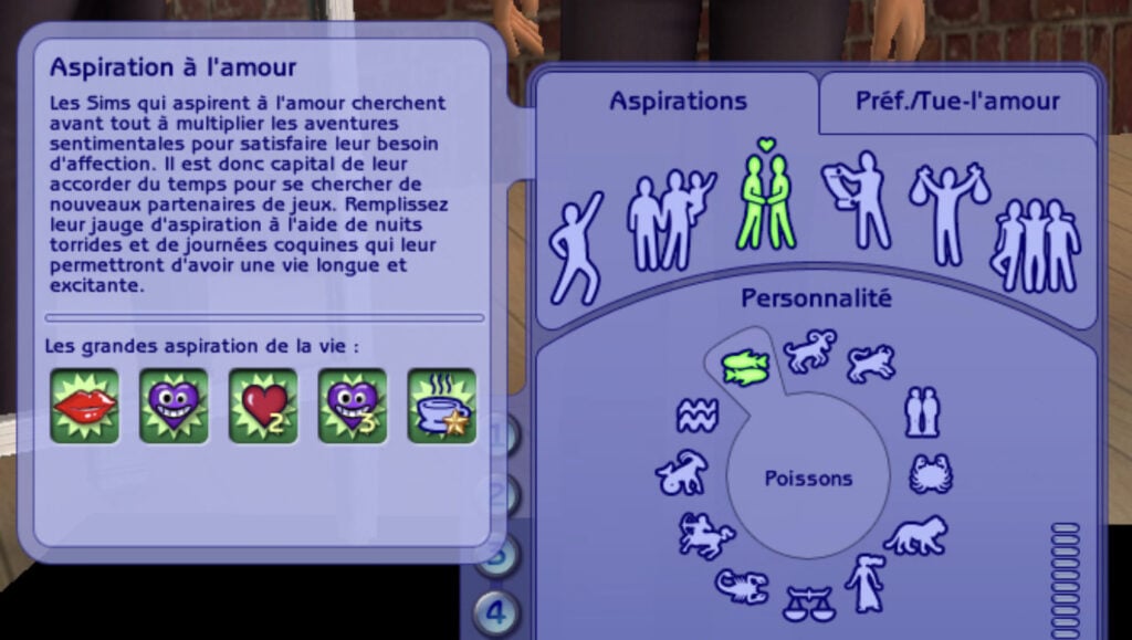 Les aspirations dans Les Sims 2