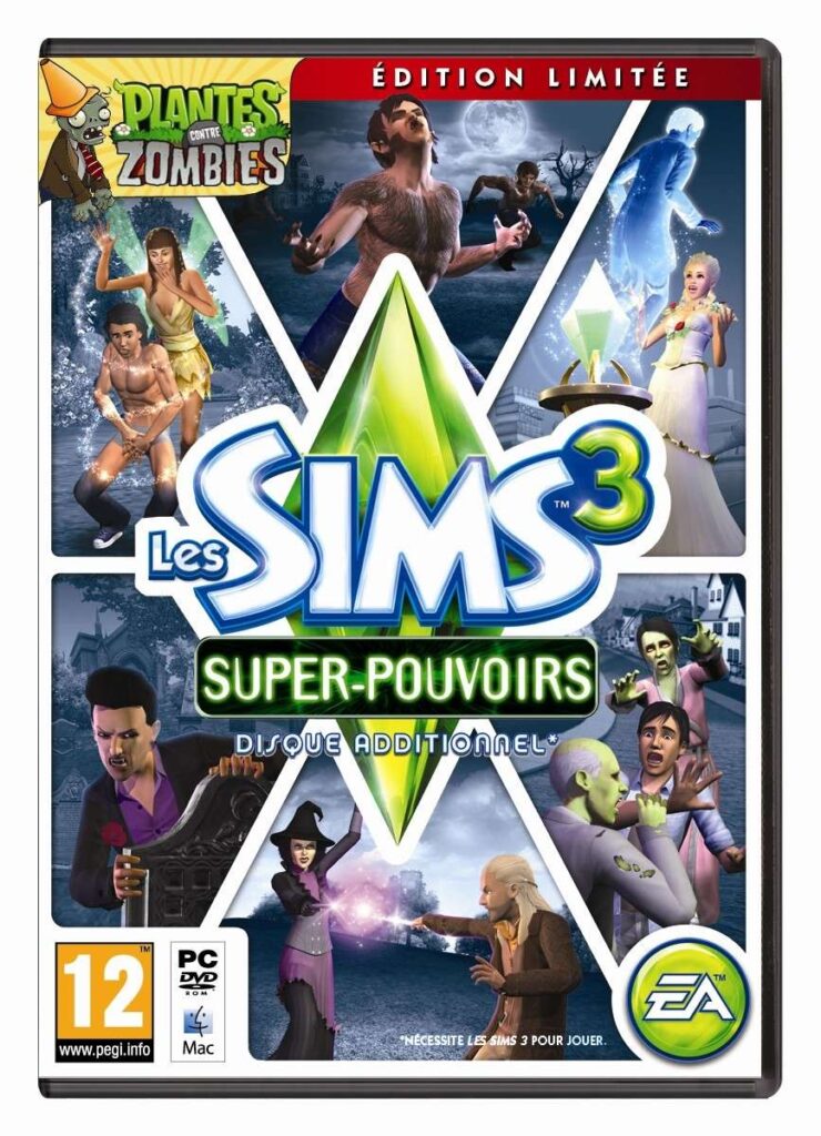 Jeu "Les Sims 3 Super-pouvoirs", édition limitée.