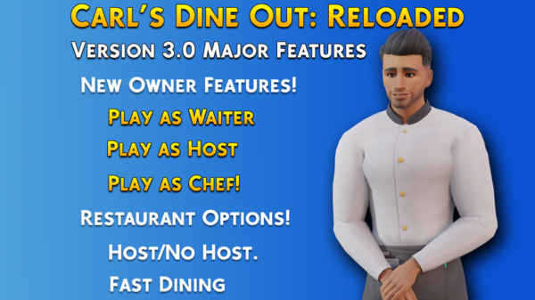 Jeu "Carl's Dine Out: Reloaded" avec nouvelles fonctionnalités.