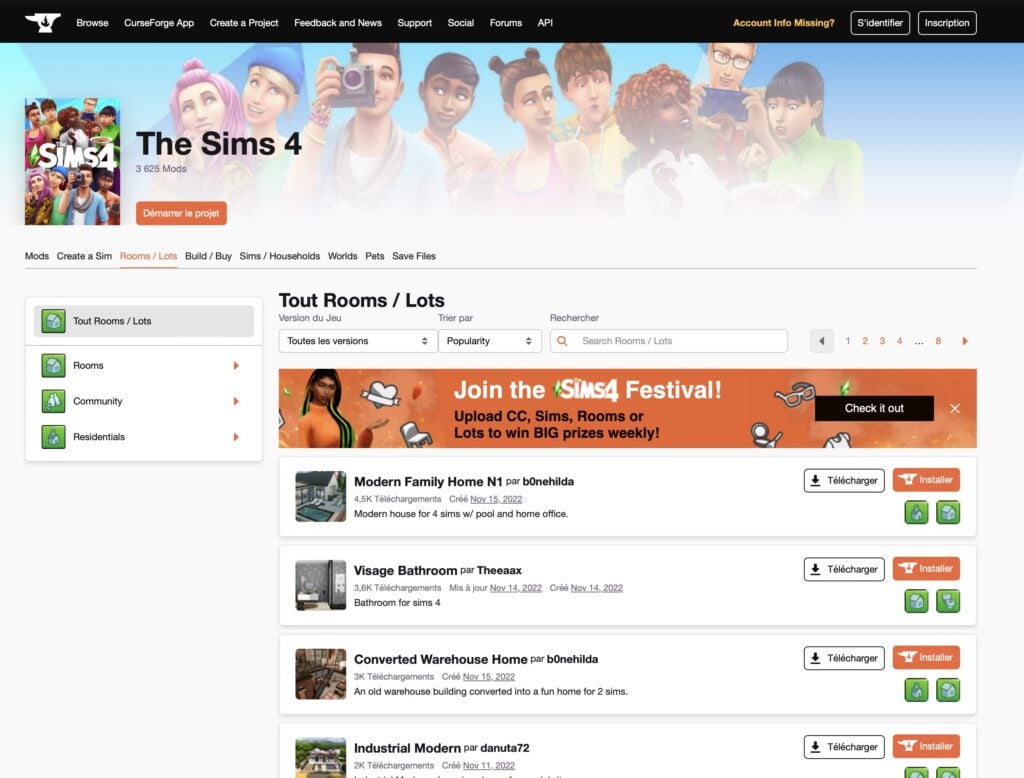 Installer du contenu personnalisé et des mods Sims 4