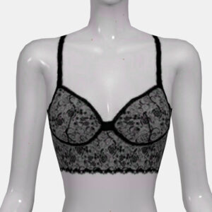 Mannequin portant un soutien-gorge en dentelle.