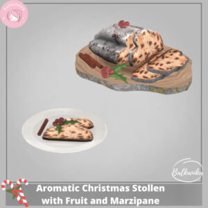Stollen de Noël aux fruits et massepain.