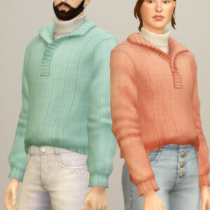 Pull de base VI - Set 4_Turtleneck à manches longues