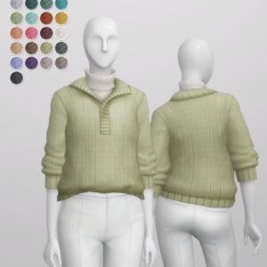 Pull de base VI - Set 2_Turtleneck avec manches retroussées