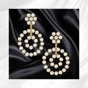 Boucles d'oreilles boucle de perle