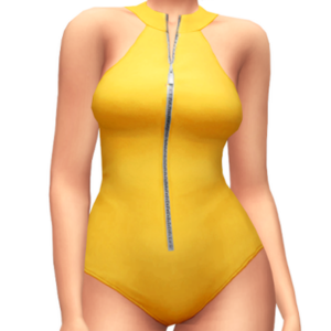 maillot de bain à fermeture éclair