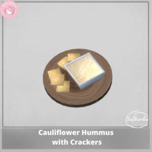 Hoummos de chou-fleur avec des crackers