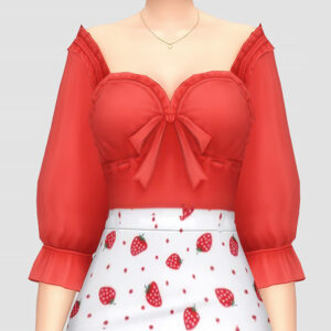 chemise à froufrous - femme