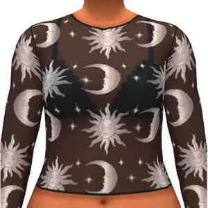 Chemise transparente The Moon and The Sun (manches longues)