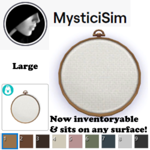 Cottage Living Large Cross-stitch Hoop Inventoryable & Sitsur n'importe quelle surface