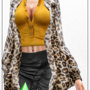 Blueberry - Manteau de fourrure Socialite avec haut