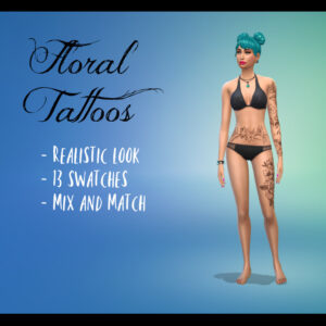 Tatouages floraux - Mix & Match