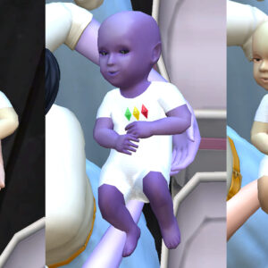 Tenue estivale de bébé en plumbobs blancs