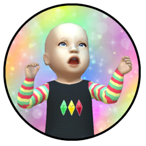 Tenue de bébé en plumbobs rayé