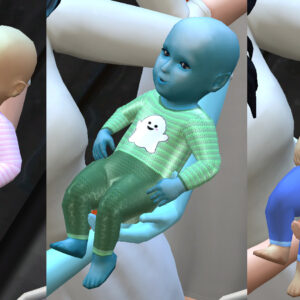 Costume de bébé fantôme à rayures