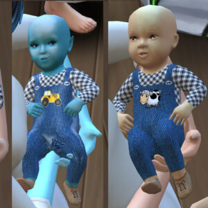 Tenue de bébé en salopette de ferme