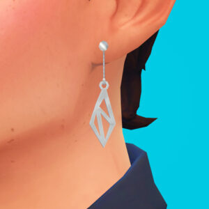 Boucle d'oreille longue simple pour garçons
