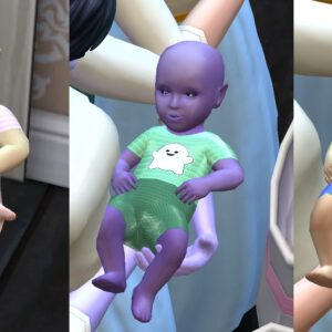 Tenue d'été rayée pour bébé fantôme
