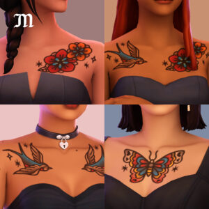 Tatouages de poitrine Maxis Match