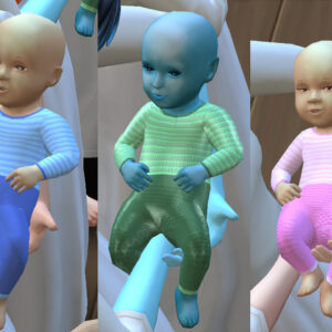 Tenue de bébé à rayures