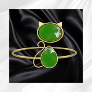 Bague de chat en jade