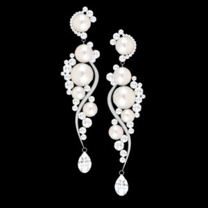 Boucles d'oreilles de mariage en perles