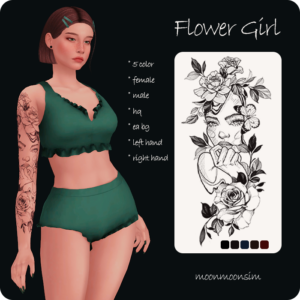 Tatouage d'une jeune fille