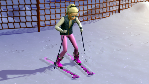 Mini skis néon fonctionnels - enfants