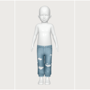 jean et short destroy - tout-petit