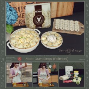 Dumplings à la viande et un produit