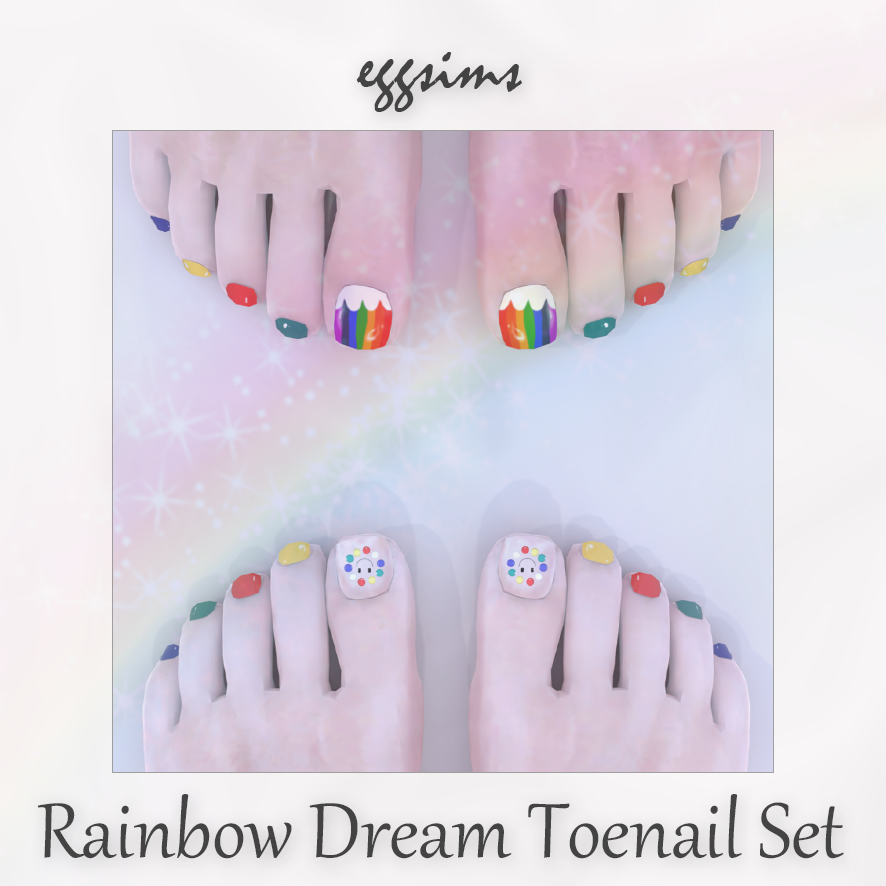 Set d'ongles de pied Rainbow Dream