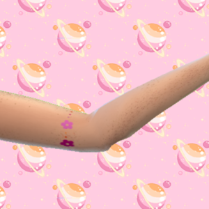 Tatouage en chaîne de la fleur de la fierté