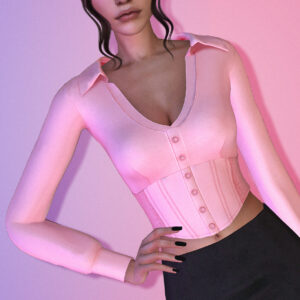 Chemise corsetée - Manches longues