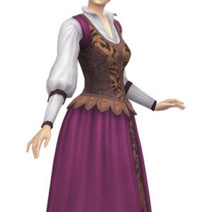 Robe médiévale à col corset