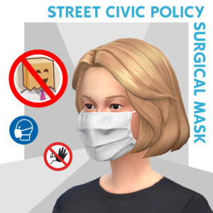 FinJingSims - La politique civique de la rue porte un masque chirurgical