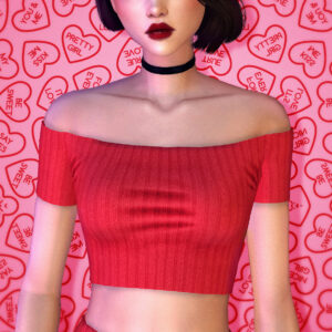 Top asymétrique - Valentines 2023