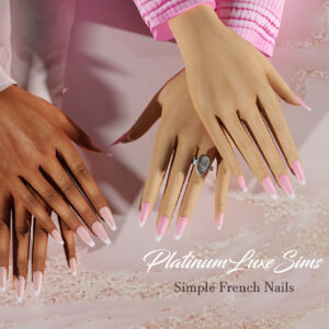 Ongles français simples
