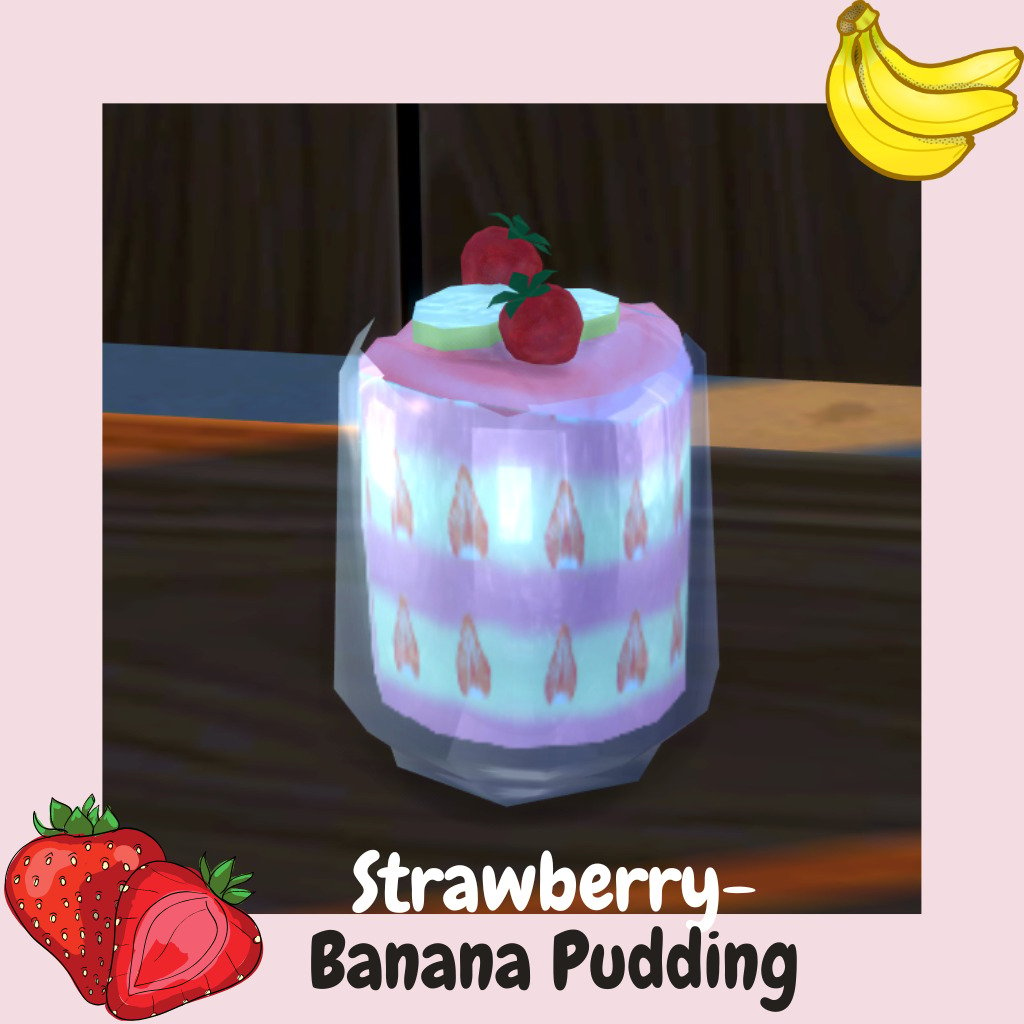 Pudding à la fraise et à la banane