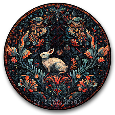 Tapis rond Classic Bunny #5