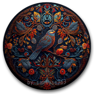 Tapis rond Classic Bird #8