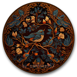Tapis rond Classic Bird #11